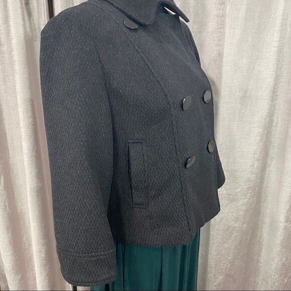 🌟 G.E.T. Dark Gray Wool Peacoat Swing Coat - Picture 7 of 9